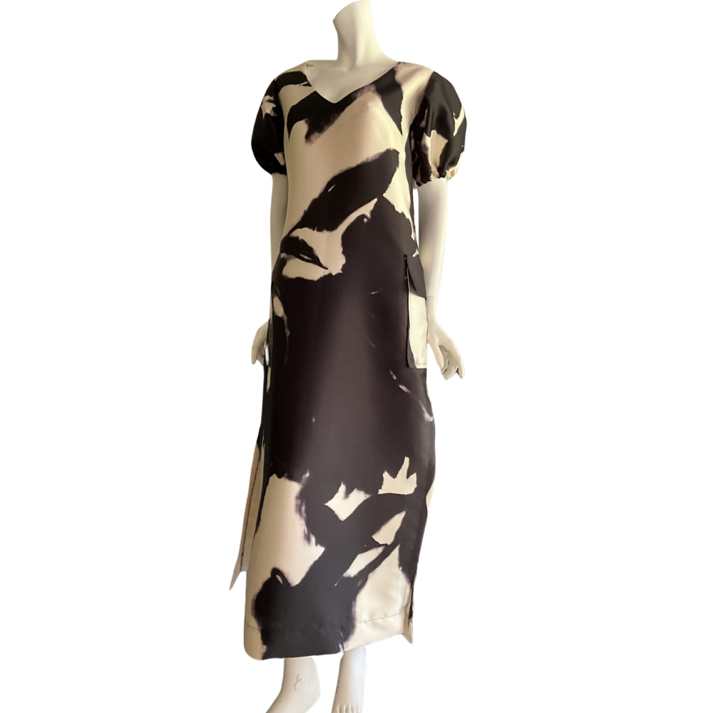 🖤 Exclusive Mikado Silk Artwear Dress – Only 2 in the World